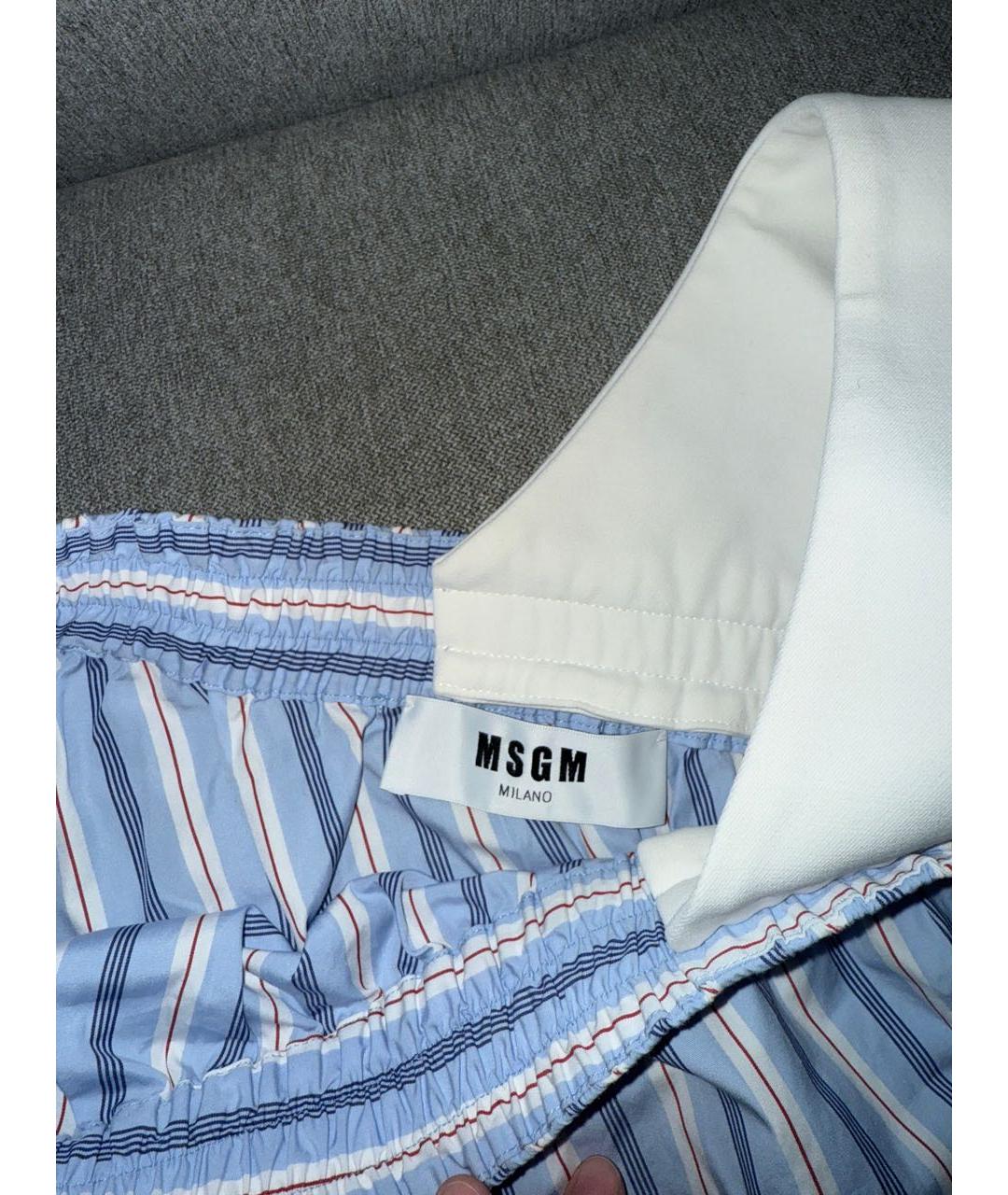 MSGM Голубая хлопковая рубашка, фото 6