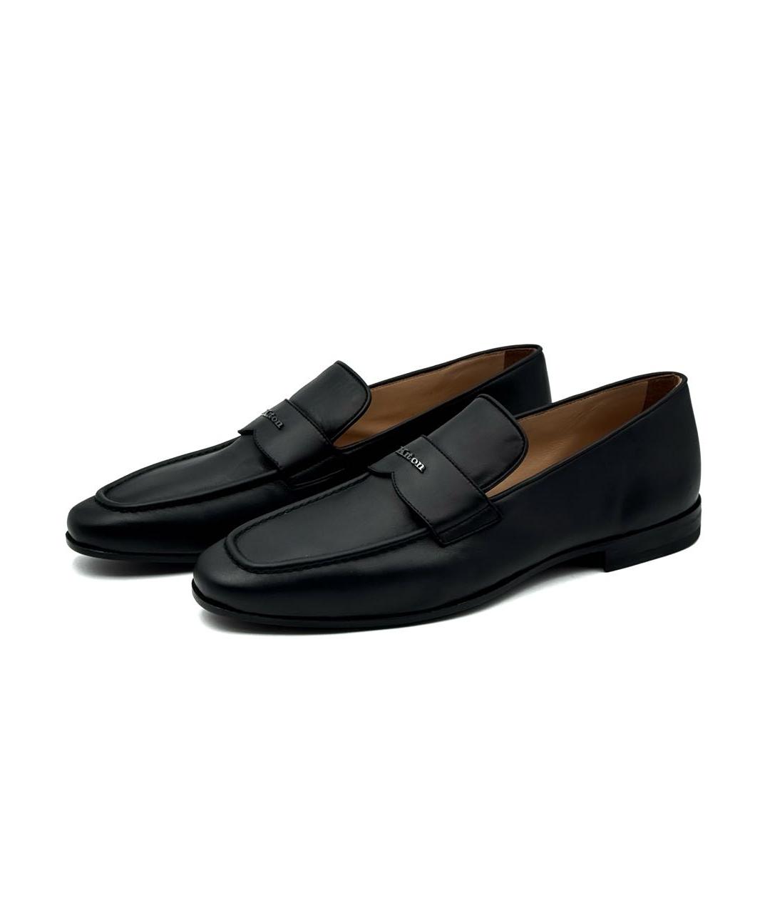 KITON Черные кожаные лоферы, фото 2
