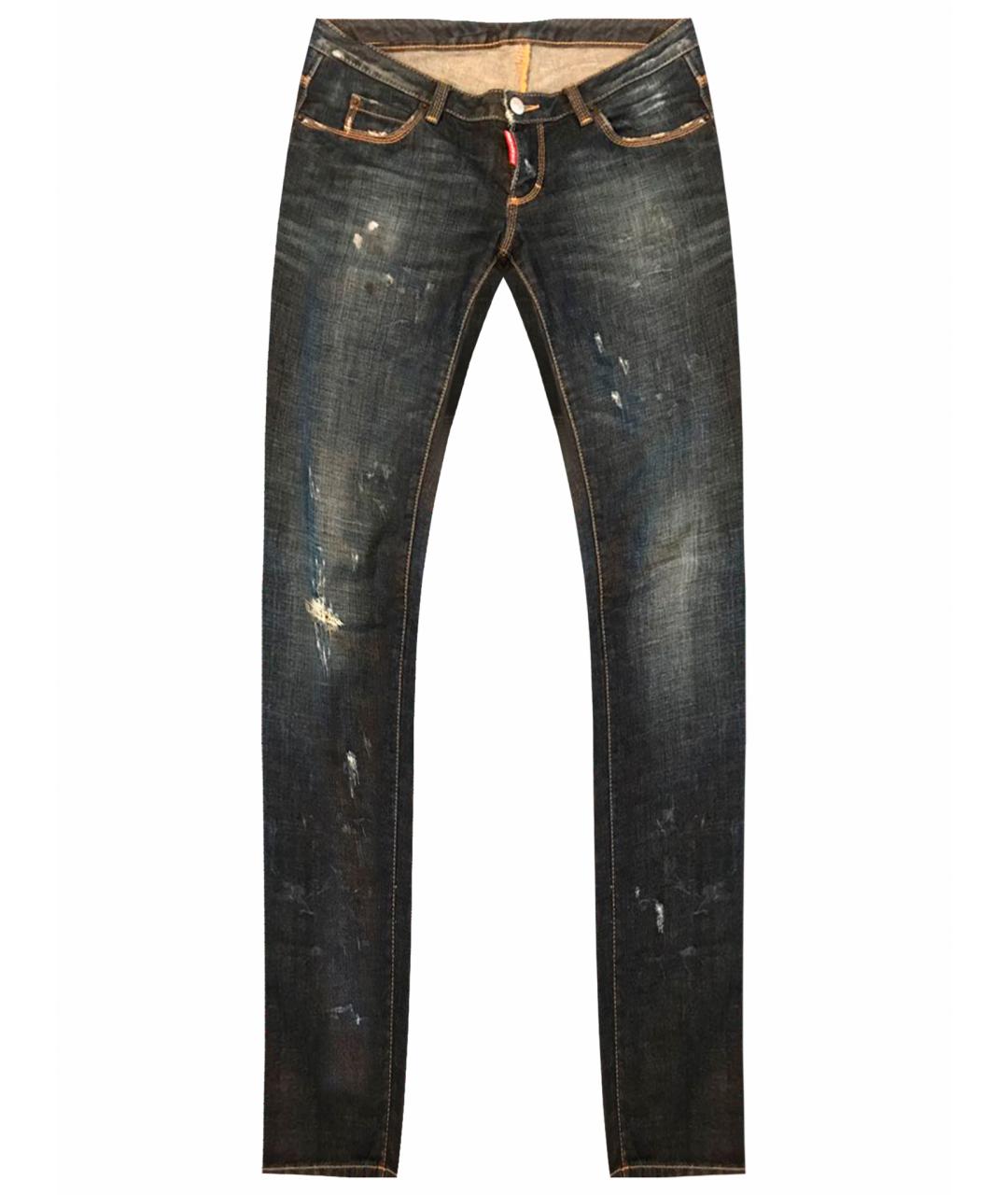 DSQUARED2 Синие хлопковые прямые джинсы, фото 1