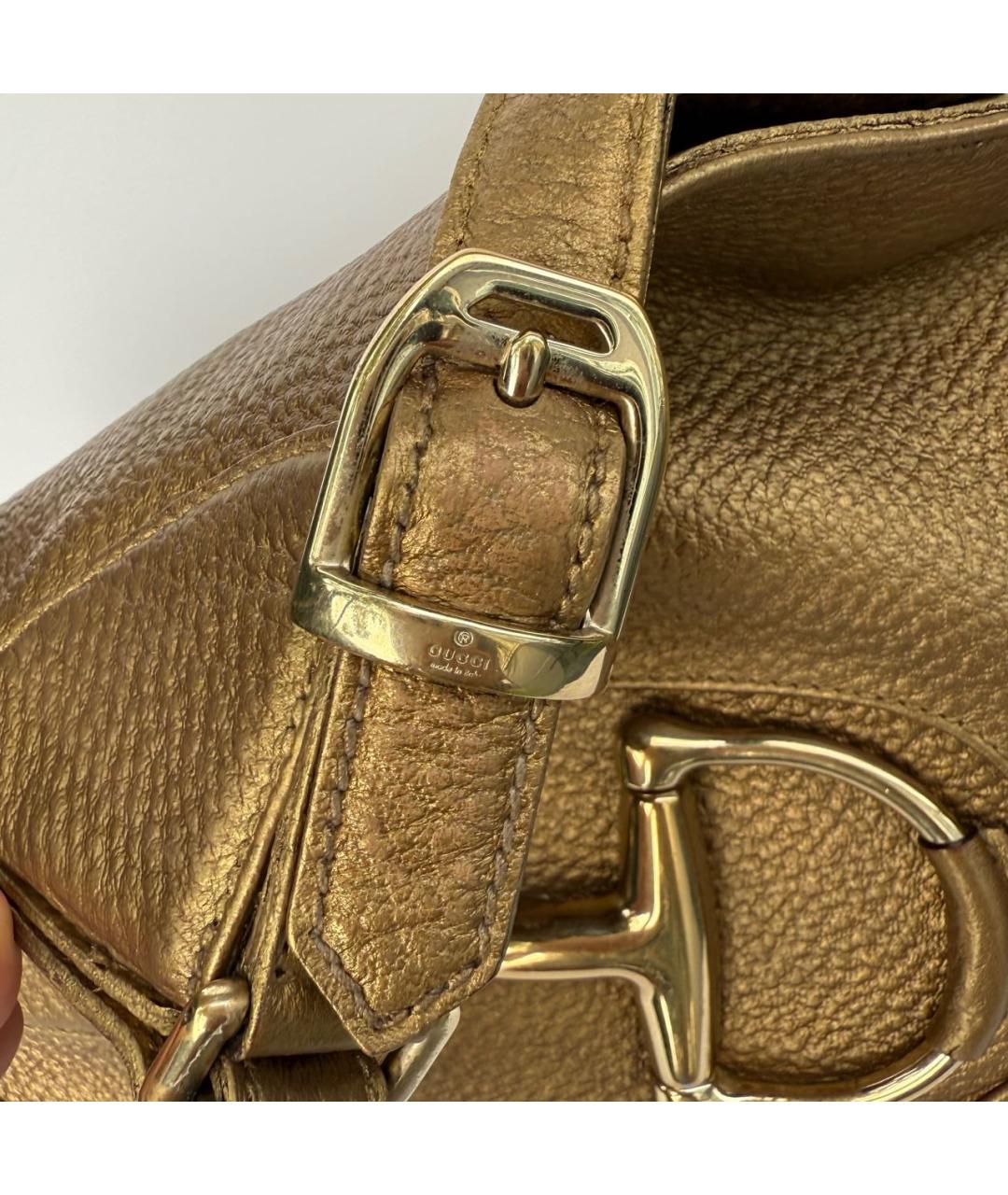 GUCCI Коричневая кожаная сумка тоут, фото 6