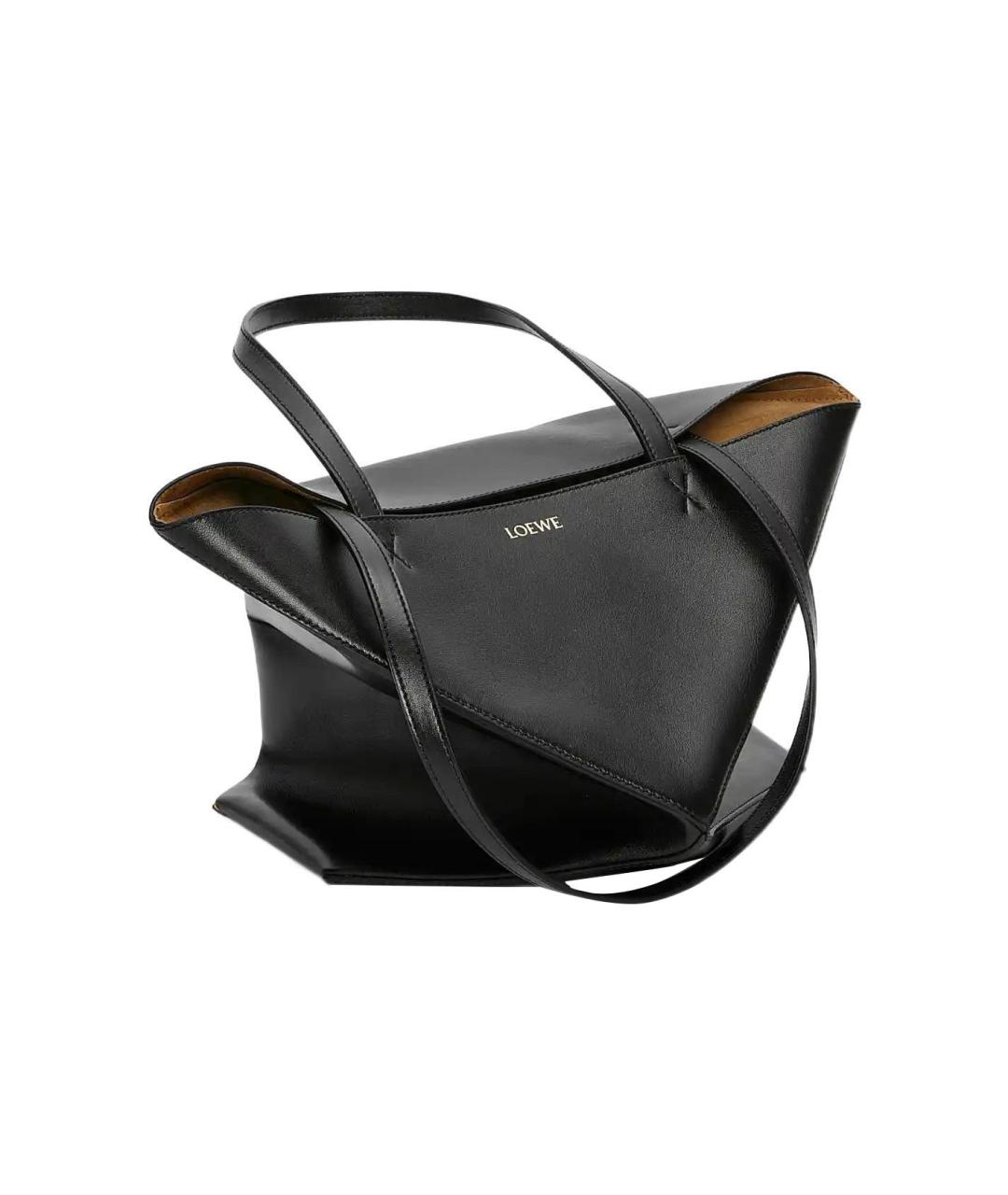 LOEWE Черная кожаная сумка на плечо, фото 4