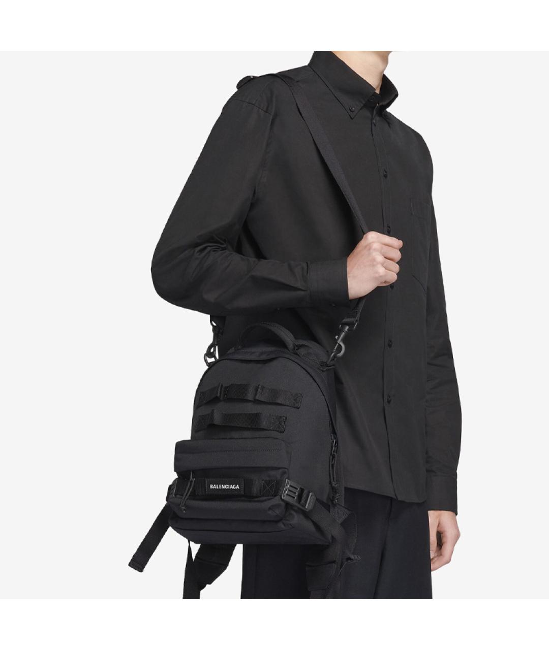 BALENCIAGA Черный хлопковый рюкзак, фото 6