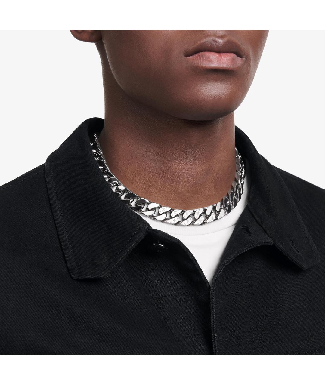 LOUIS VUITTON Серебряное металлическое колье, фото 3