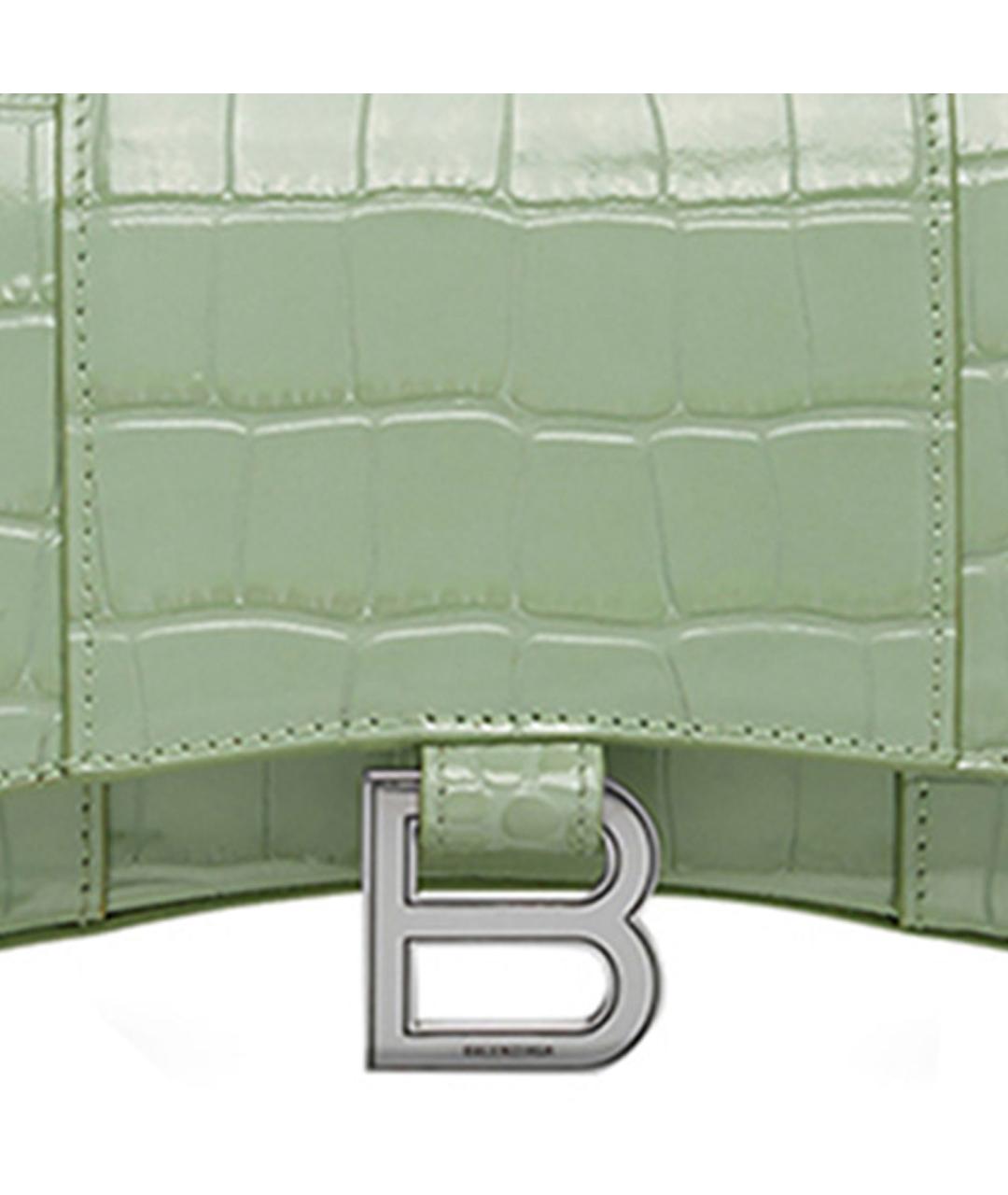 BALENCIAGA Салатовый кожаный кошелек, фото 7