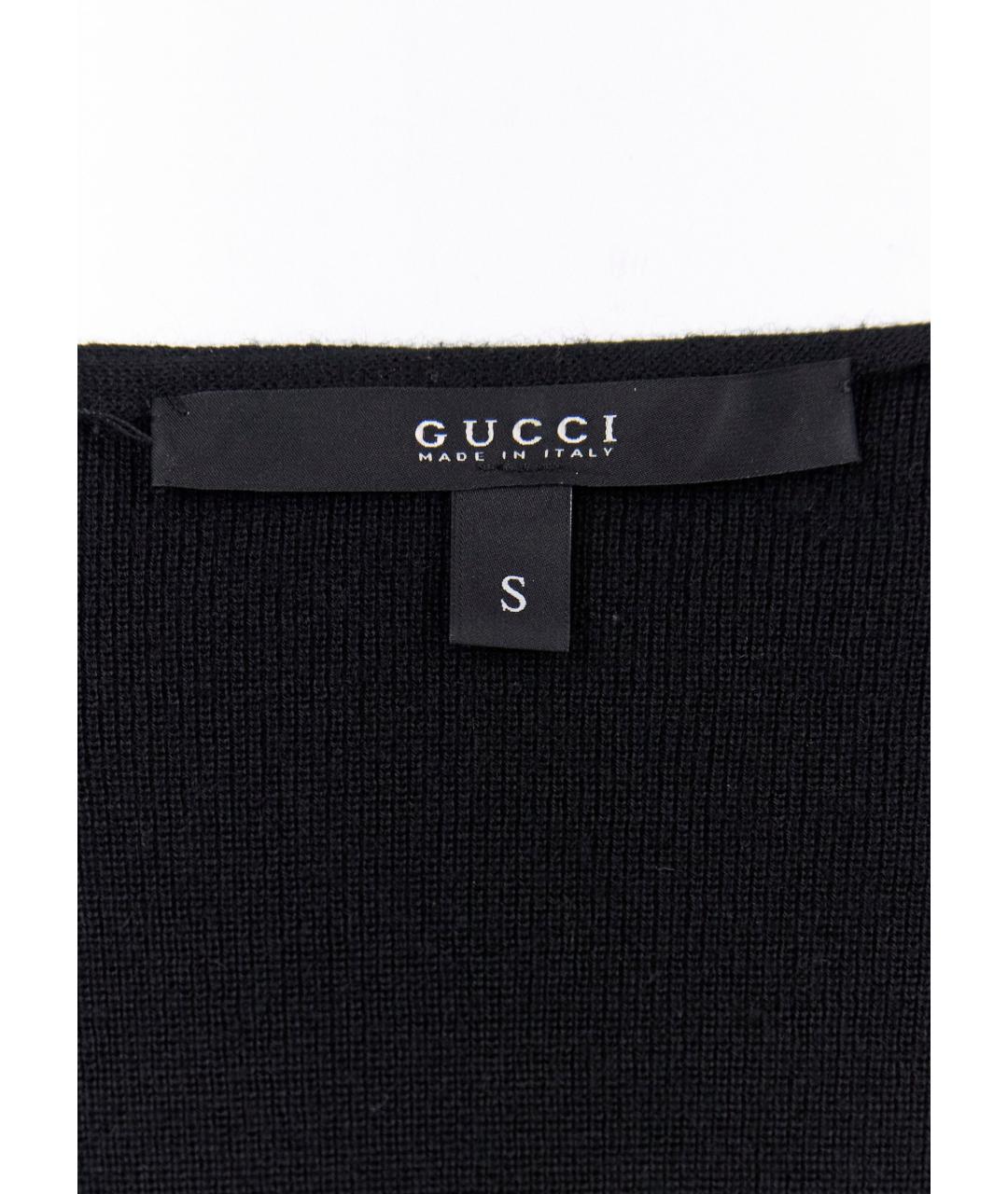 GUCCI Черный кашемировый кардиган, фото 5