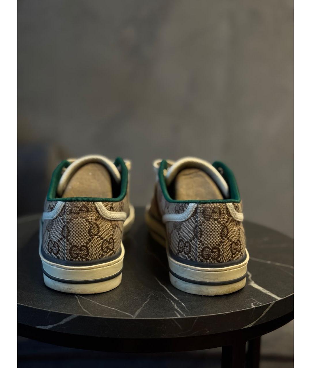GUCCI Мульти текстильные низкие кроссовки / кеды, фото 4