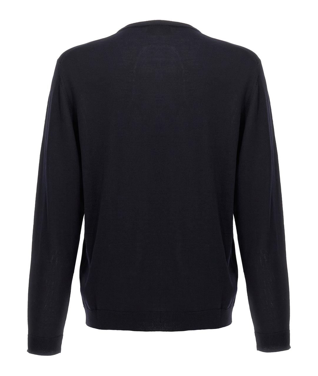 ROBERTO COLLINA Синий шерстяной джемпер / свитер, фото 2