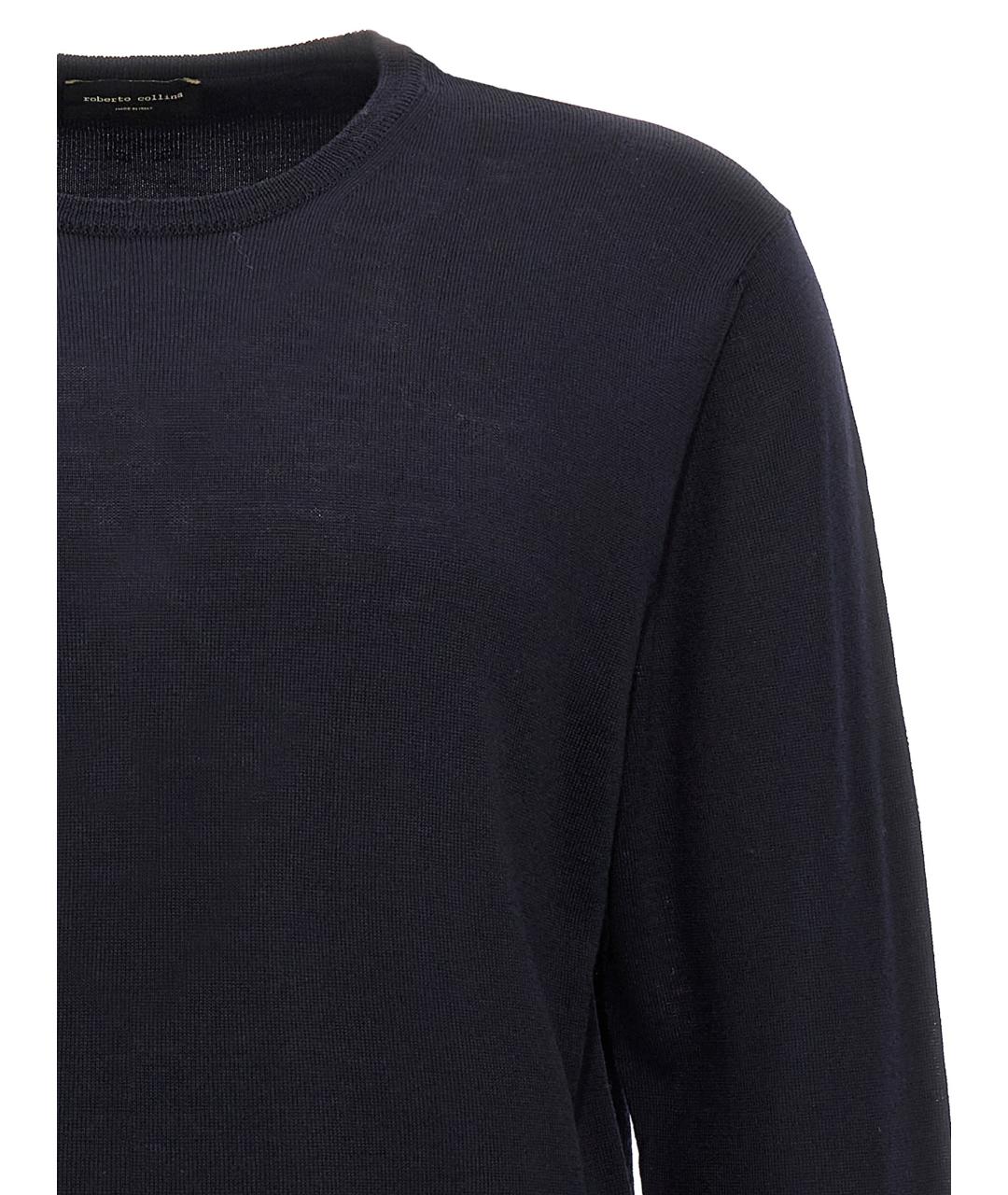 ROBERTO COLLINA Синий шерстяной джемпер / свитер, фото 3