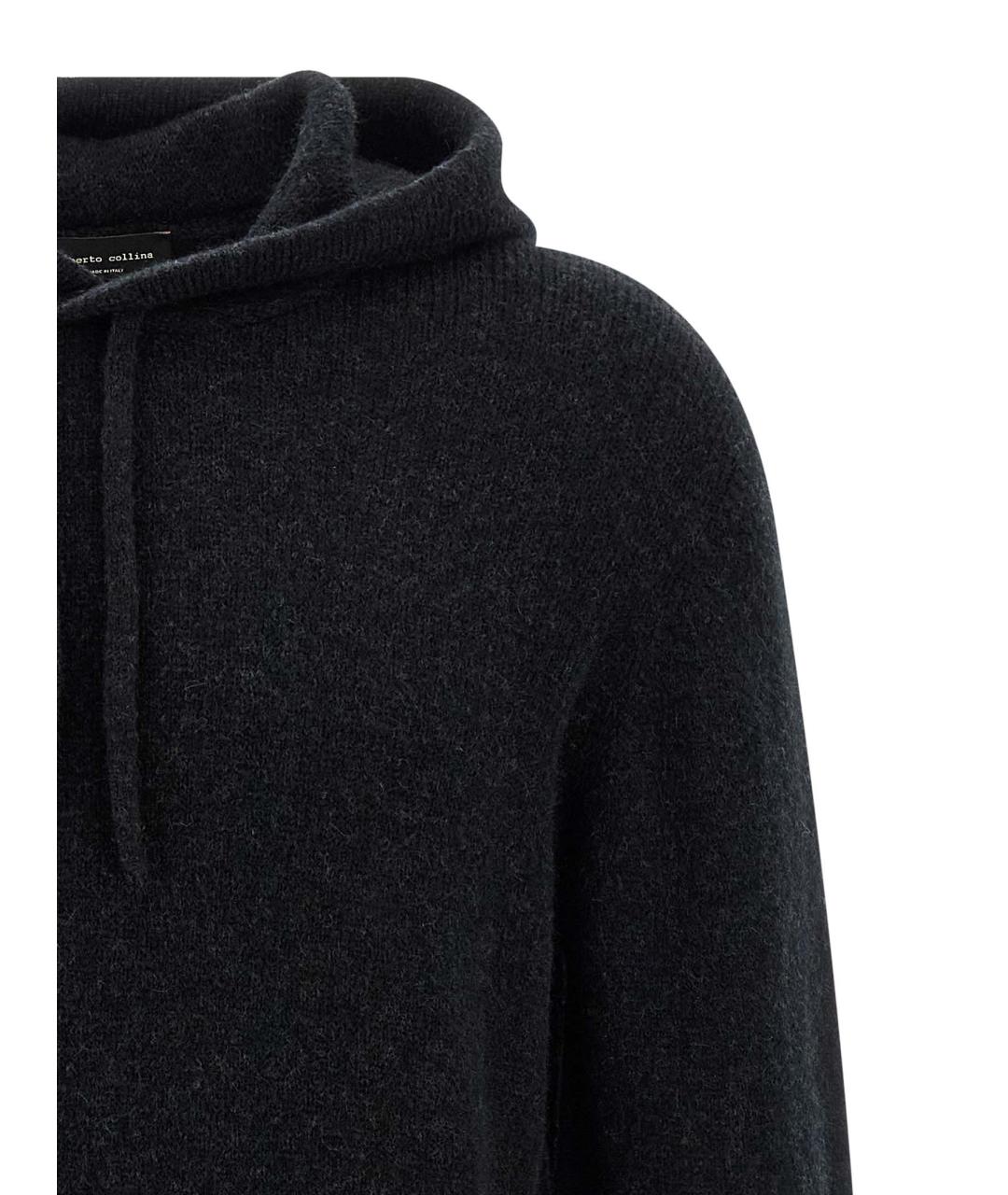 ROBERTO COLLINA Черный шерстяной джемпер / свитер, фото 3