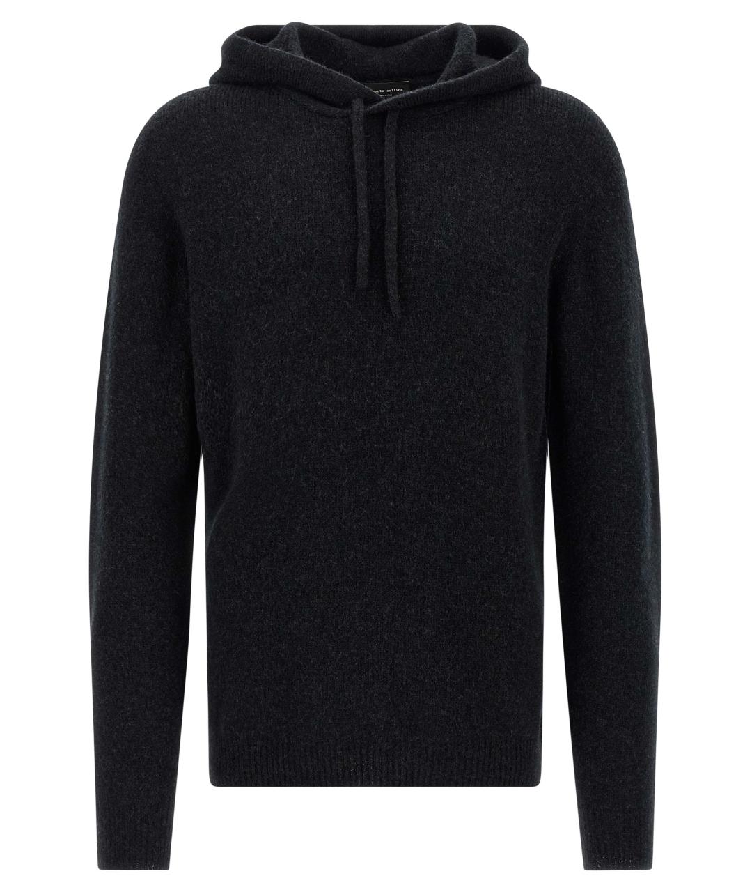 ROBERTO COLLINA Черный шерстяной джемпер / свитер, фото 1