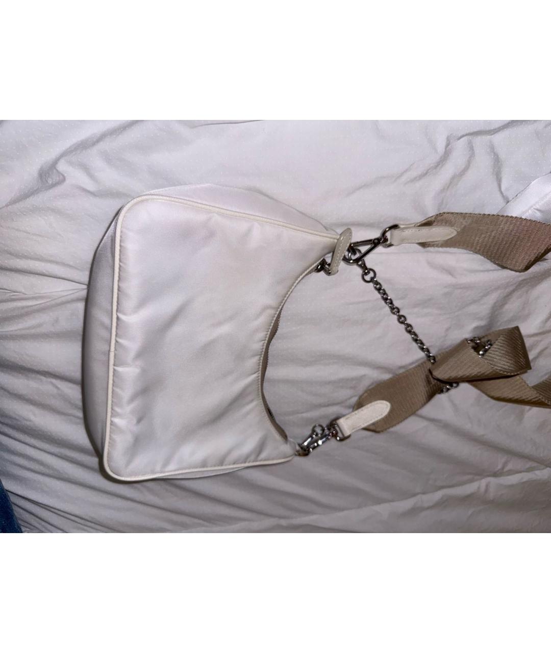 PRADA Белая синтетическая сумка через плечо, фото 3