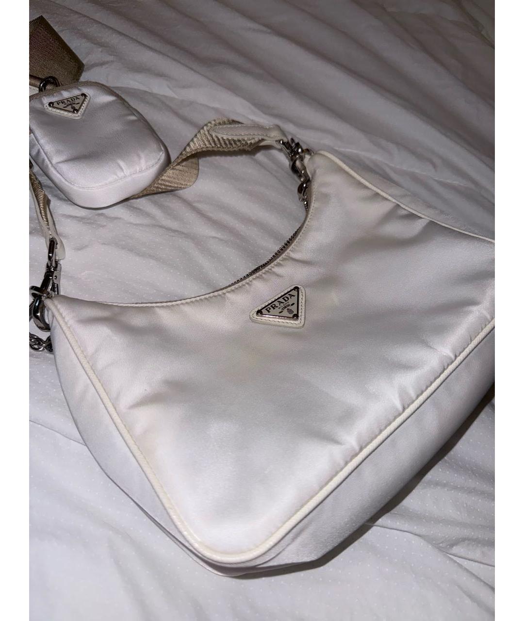 PRADA Белая синтетическая сумка через плечо, фото 2