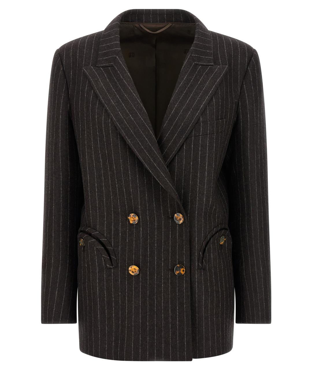 BLAZE MILANO Коричневый шерстяной жакет/пиджак, фото 1