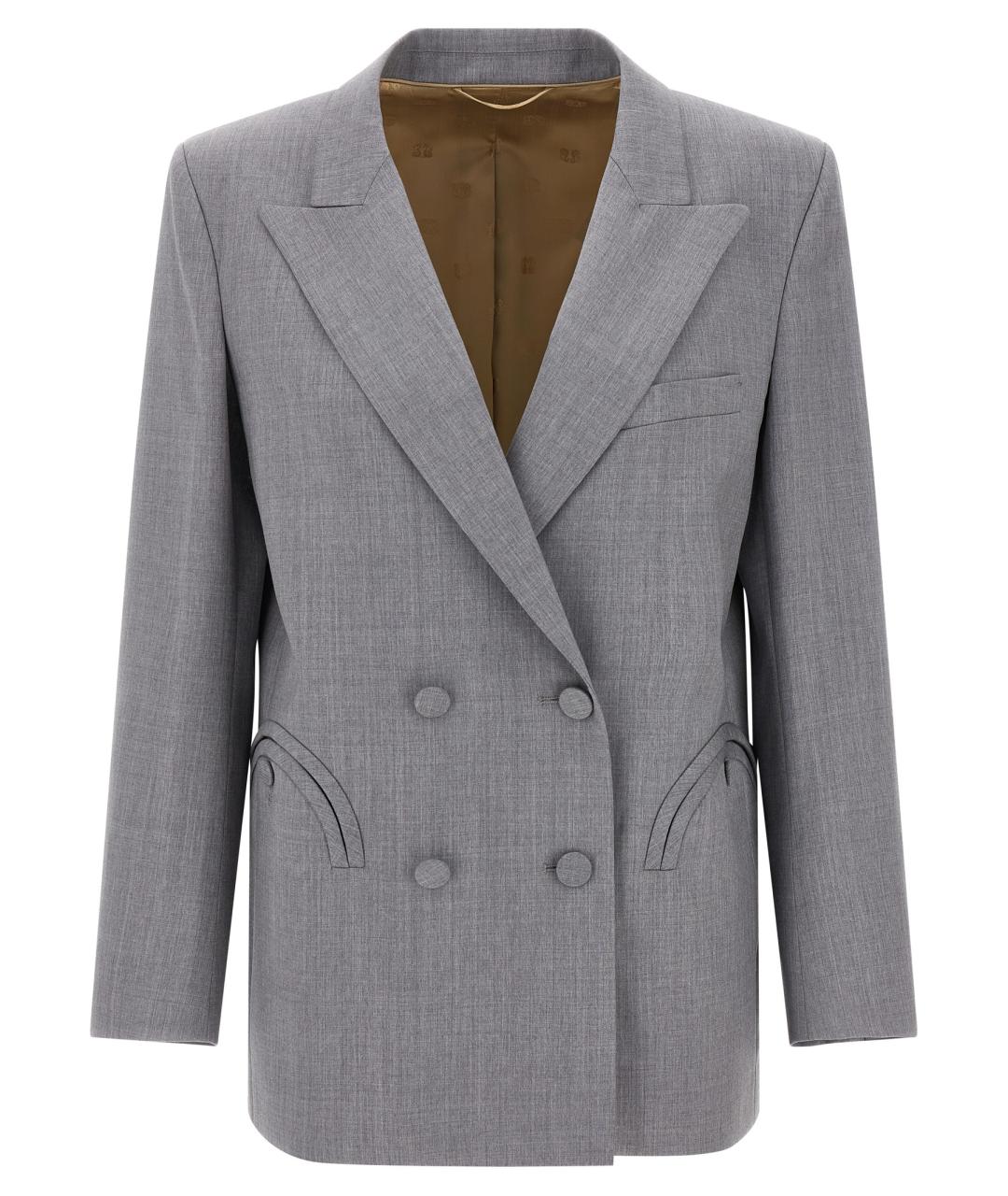 BLAZE MILANO Серый шерстяной жакет/пиджак, фото 1