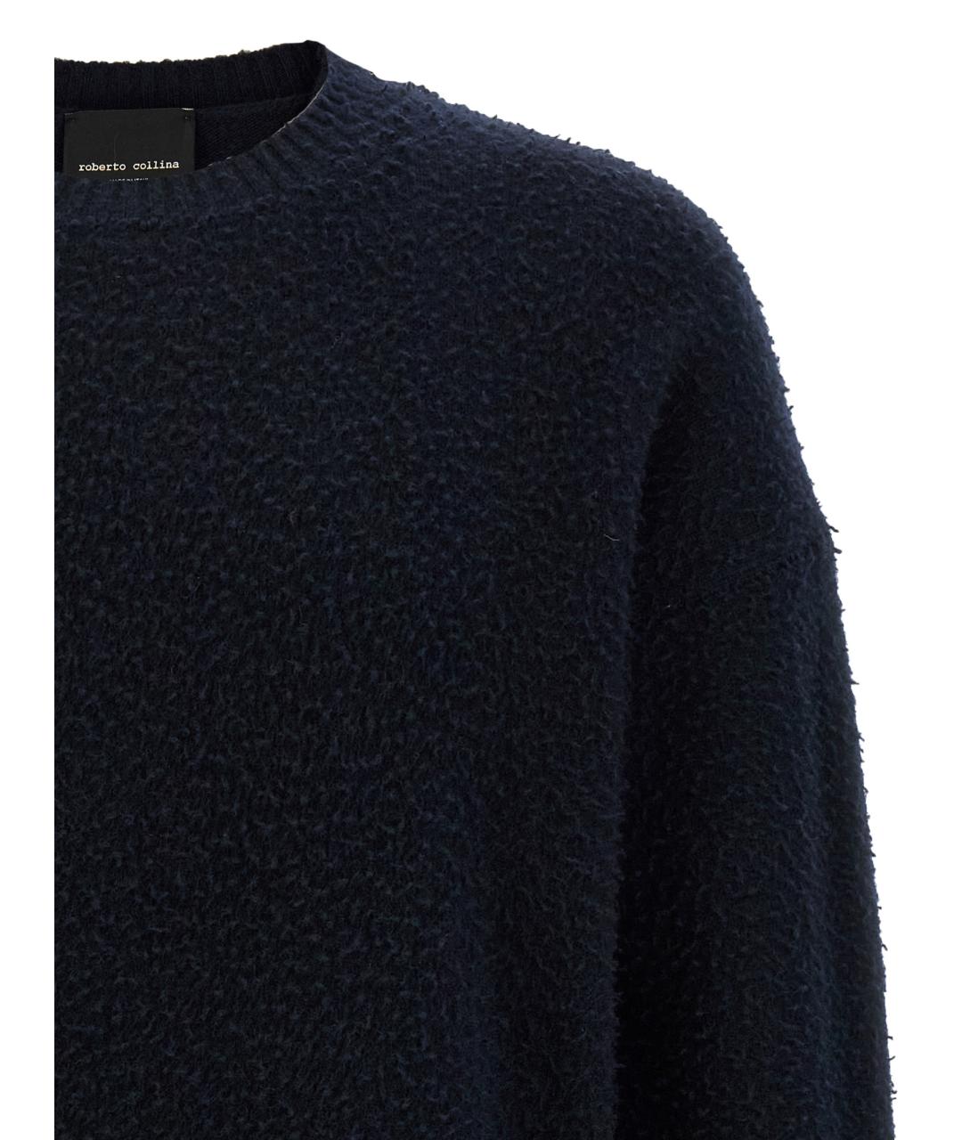 ROBERTO COLLINA Синий шерстяной джемпер / свитер, фото 3