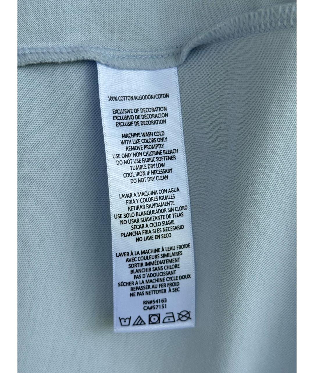 CALVIN KLEIN Голубая хлопковая футболка, фото 5