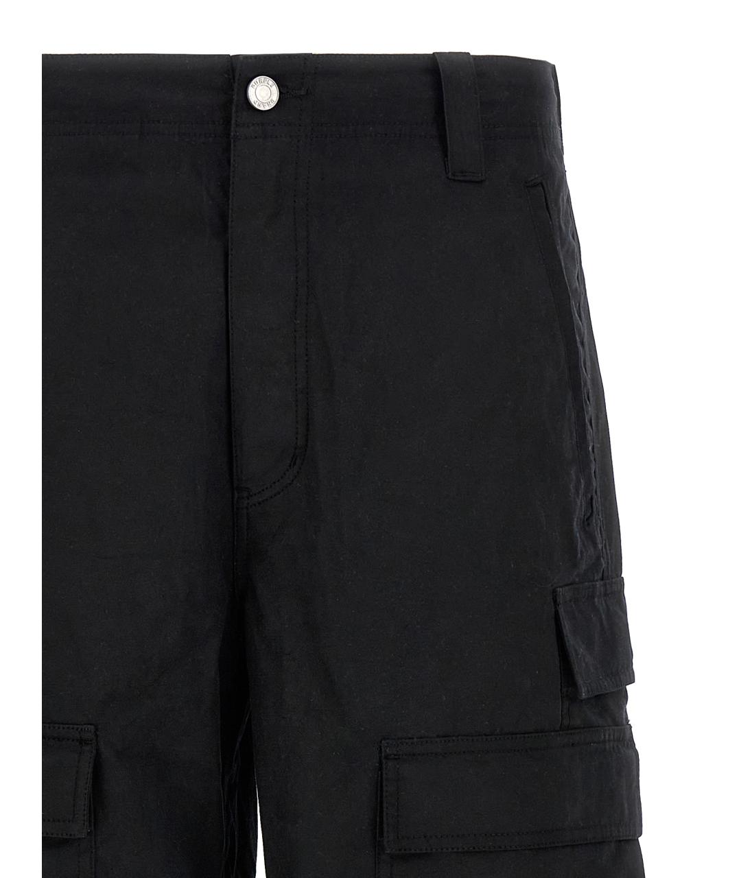 PURPLE Черные хлопковые повседневные брюки, фото 3