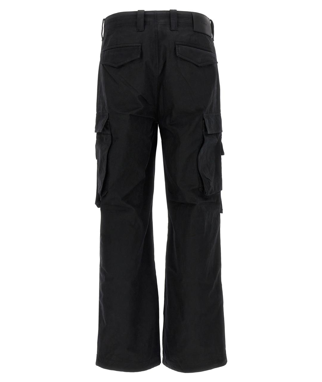 PURPLE Черные хлопковые повседневные брюки, фото 2