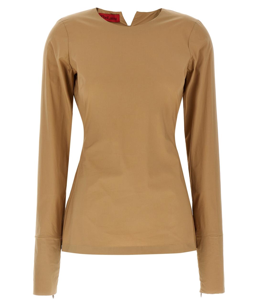 THELATEST Бежевая хлопковая футболка, фото 1