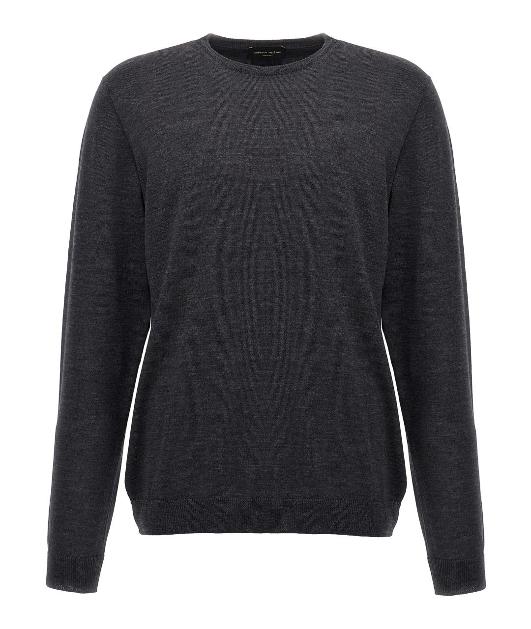 ROBERTO COLLINA Серый шерстяной джемпер / свитер, фото 1