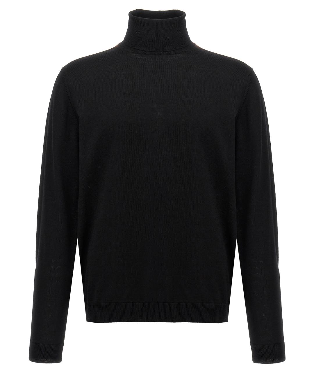 ROBERTO COLLINA Черный шерстяной джемпер / свитер, фото 1