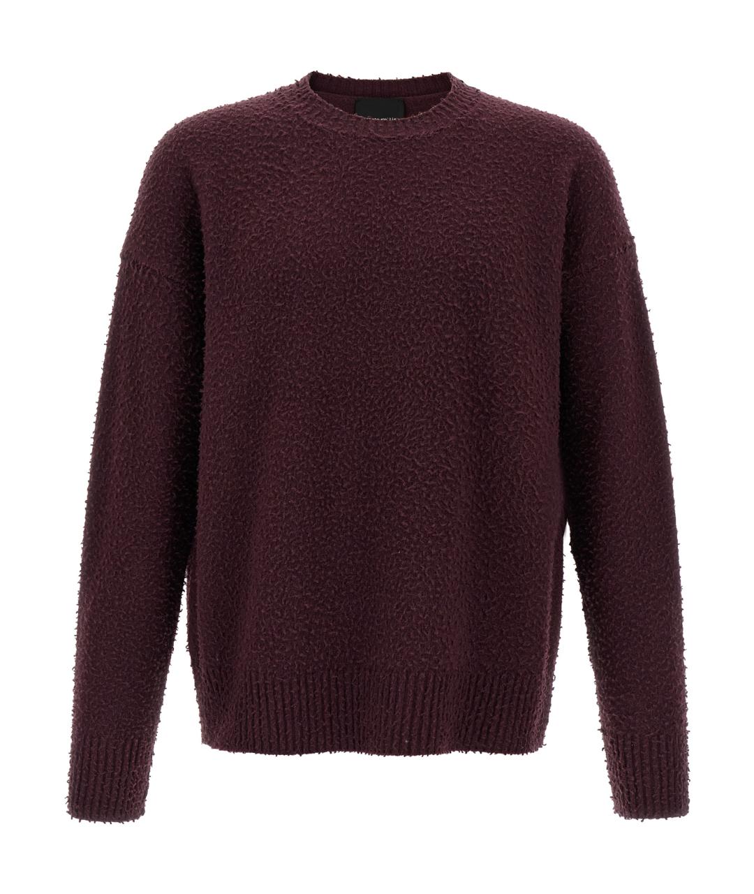 ROBERTO COLLINA Бордовый шерстяной джемпер / свитер, фото 1