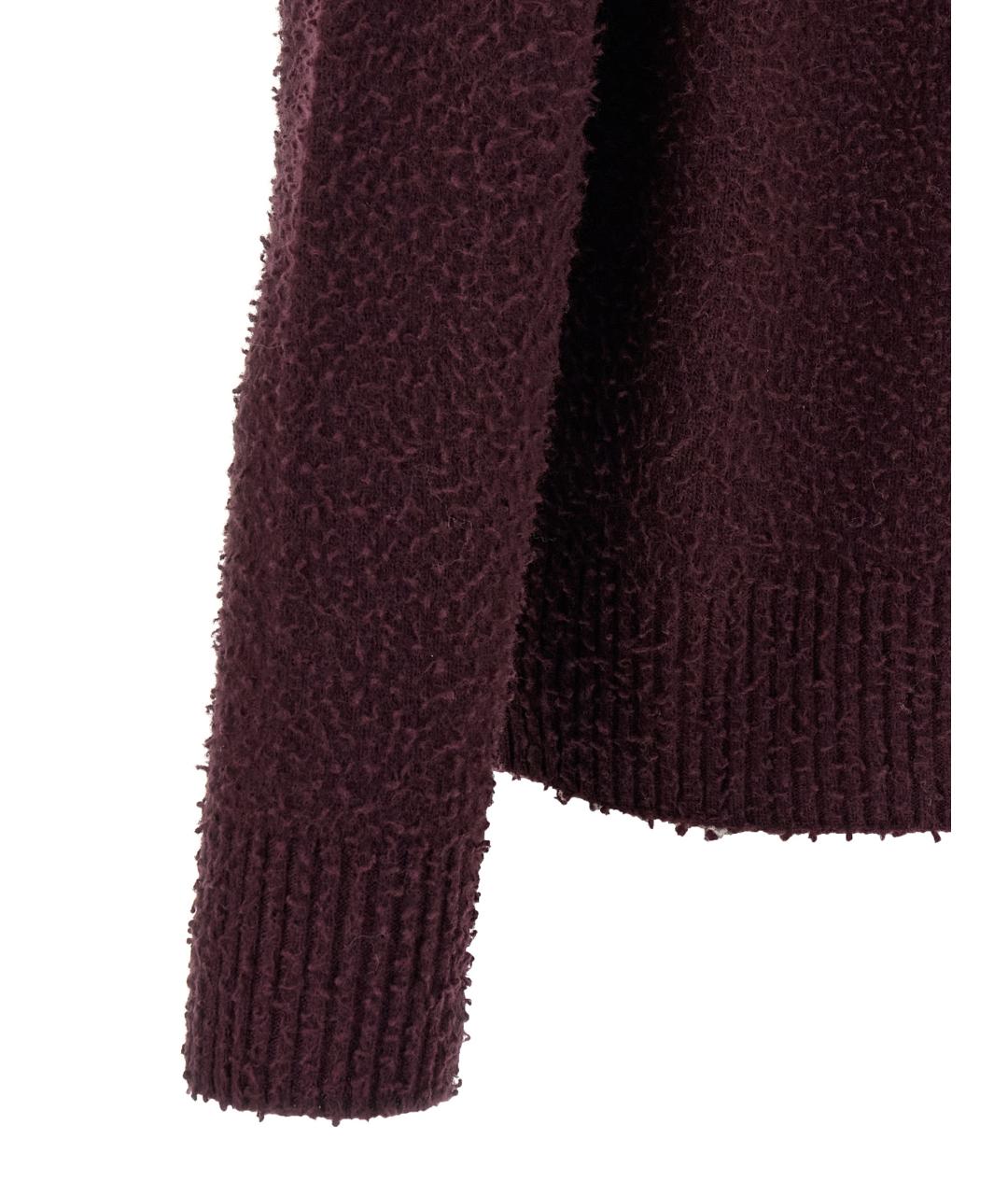 ROBERTO COLLINA Бордовый шерстяной джемпер / свитер, фото 4