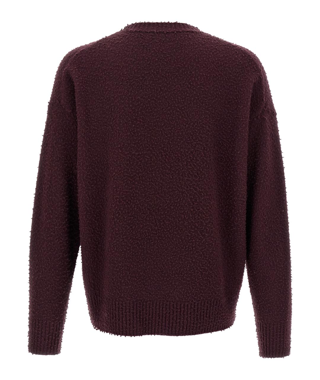 ROBERTO COLLINA Бордовый шерстяной джемпер / свитер, фото 2