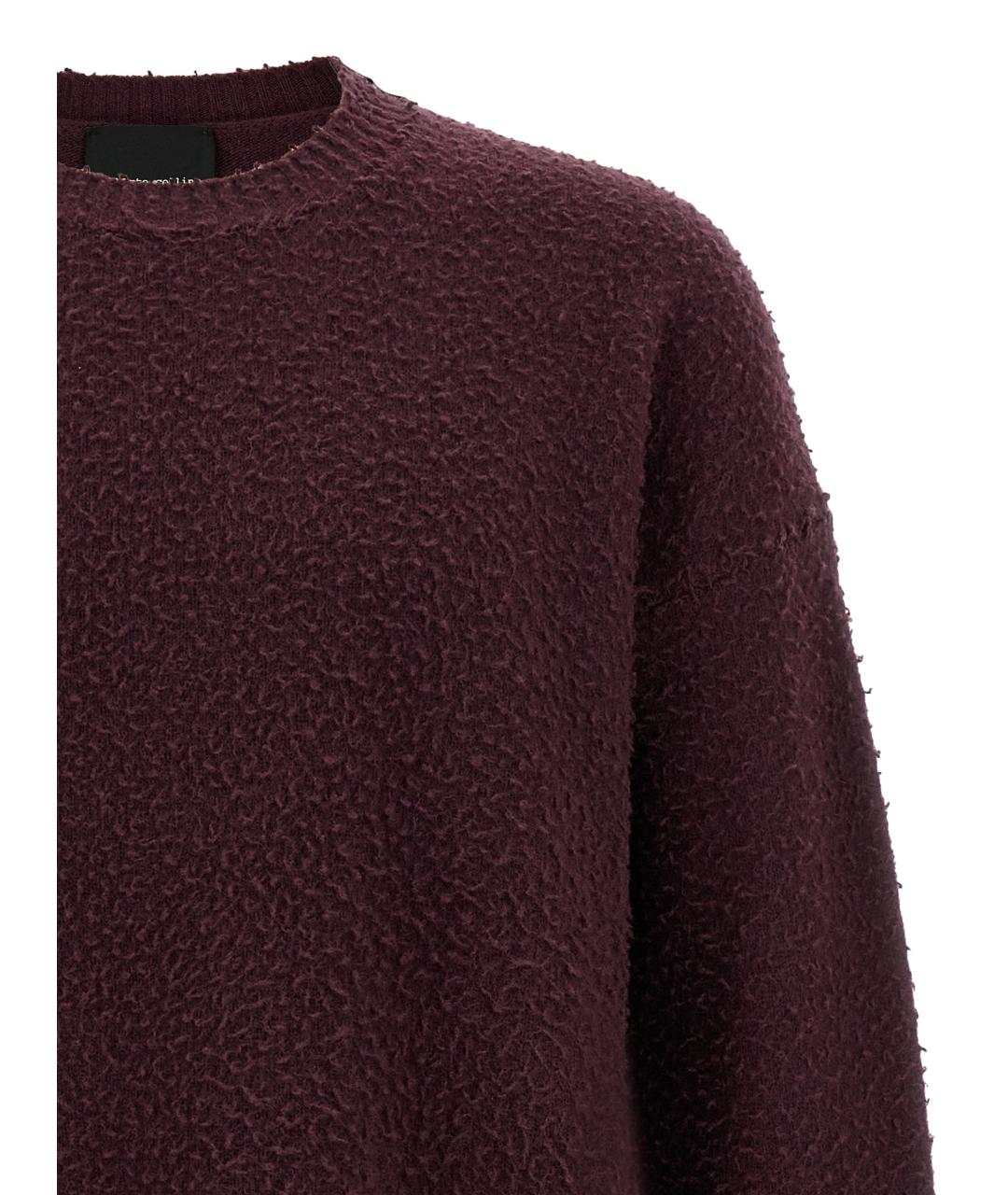 ROBERTO COLLINA Бордовый шерстяной джемпер / свитер, фото 3