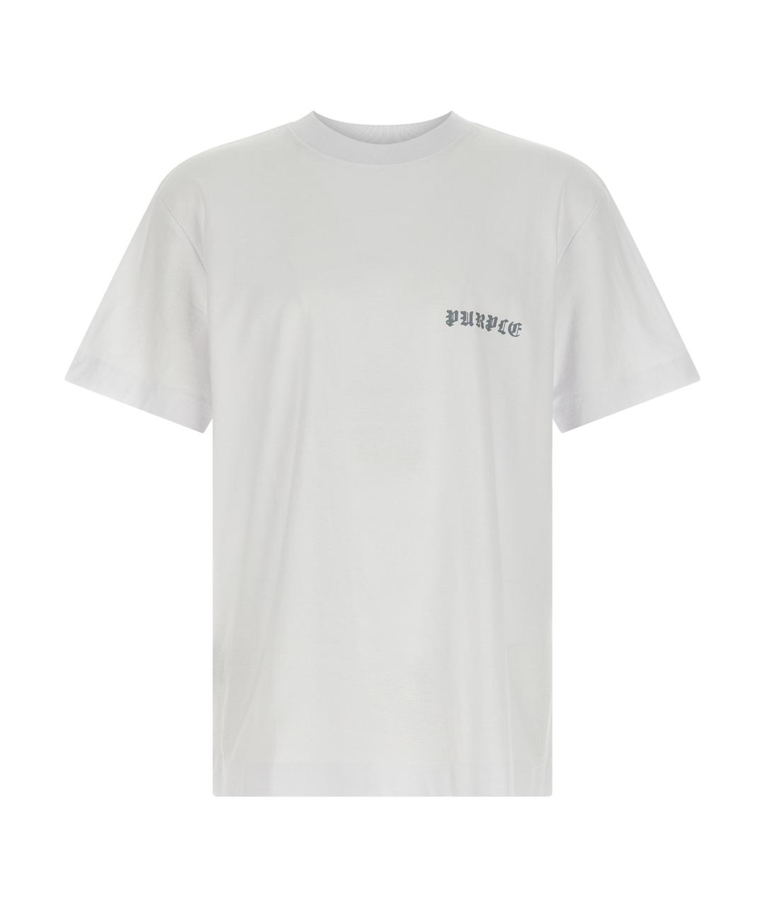 PURPLE Белая хлопковая футболка, фото 1