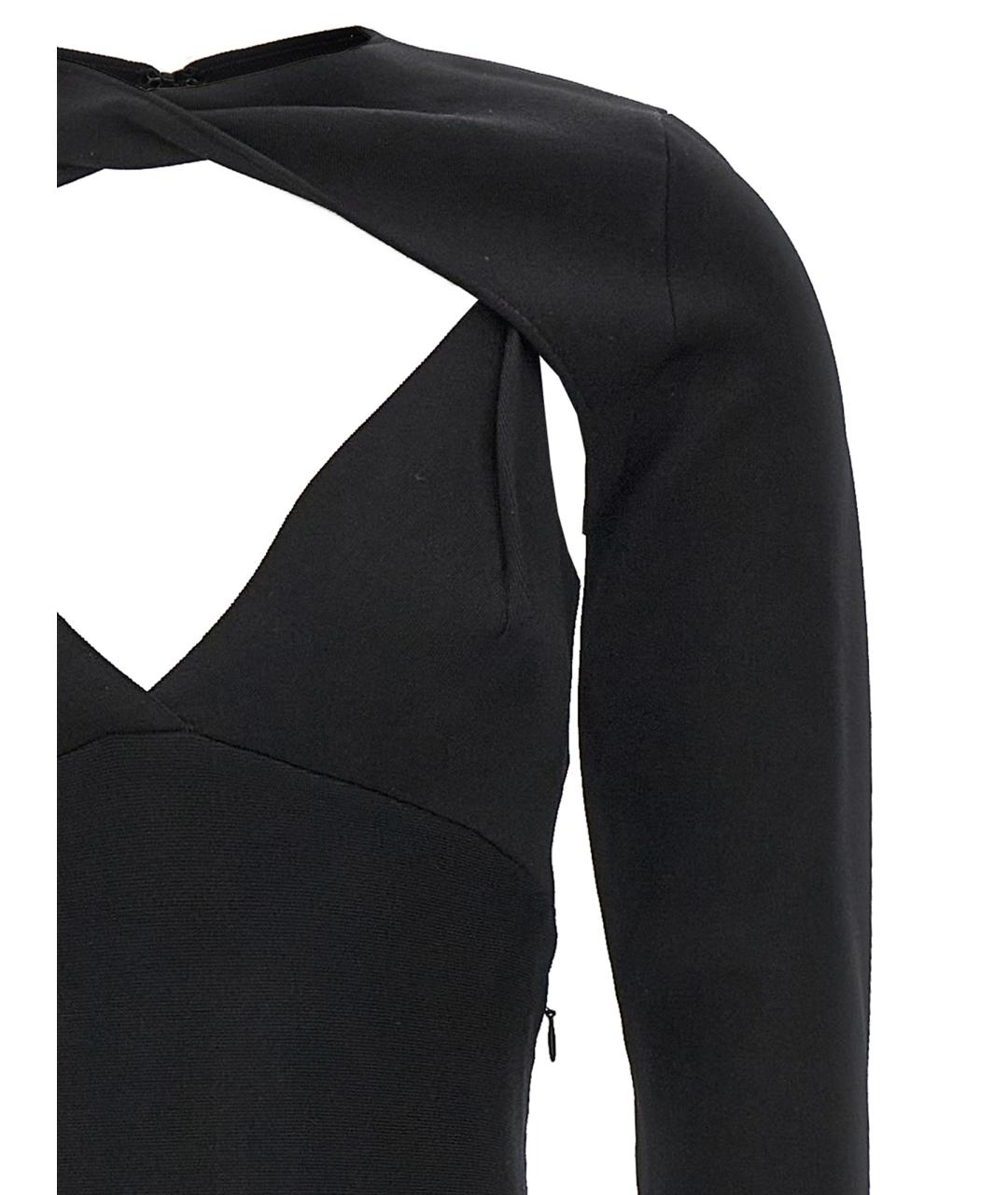 ROLAND MOURET Черная вискозная юбка миди, фото 4