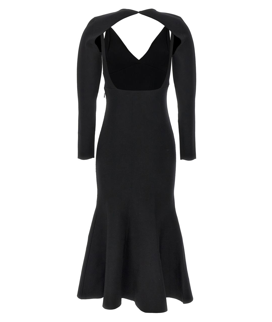 ROLAND MOURET Черная вискозная юбка миди, фото 2