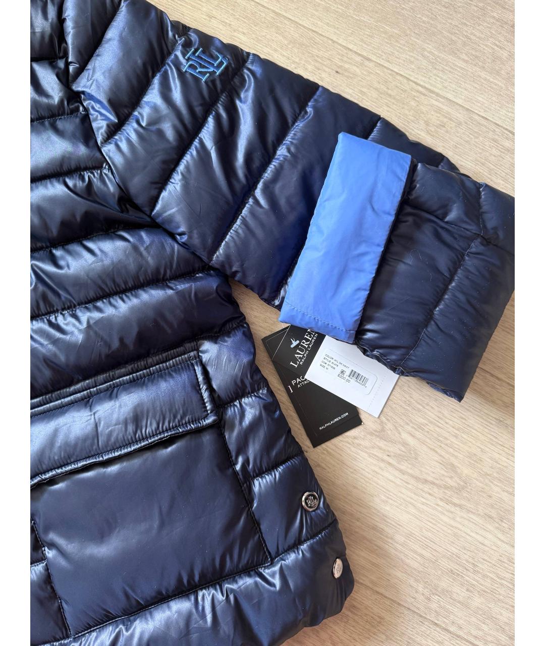 RALPH LAUREN Синяя полиэстеровая куртка, фото 4
