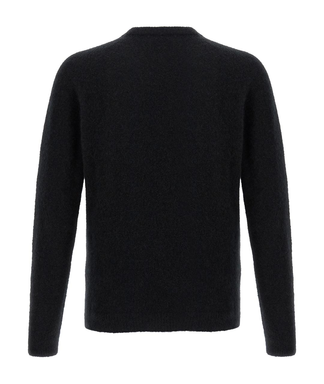 ROBERTO COLLINA Черный шерстяной джемпер / свитер, фото 2