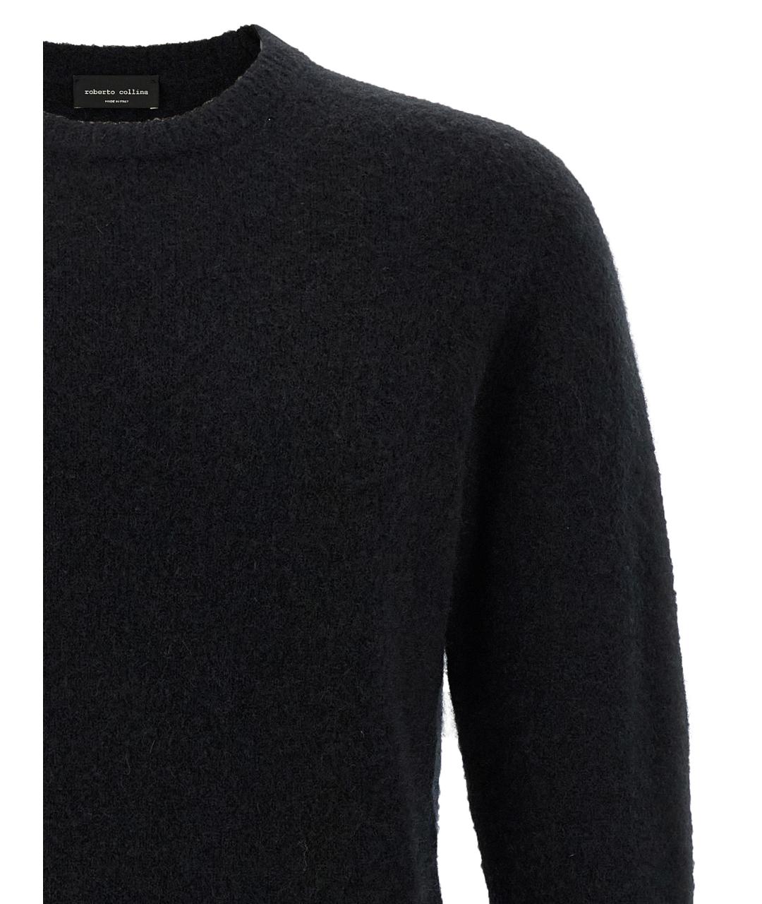 ROBERTO COLLINA Черный шерстяной джемпер / свитер, фото 3