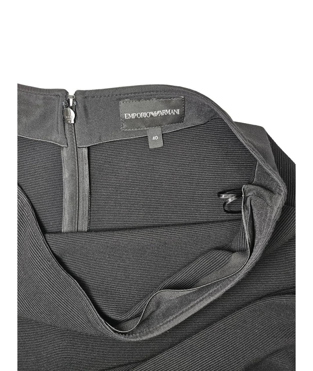 EMPORIO ARMANI Черная юбка миди, фото 4