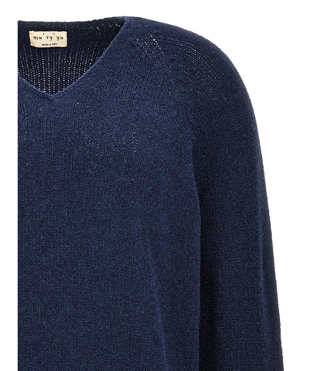 MA'RY'YA Синий хлопковый джемпер / свитер, фото 3
