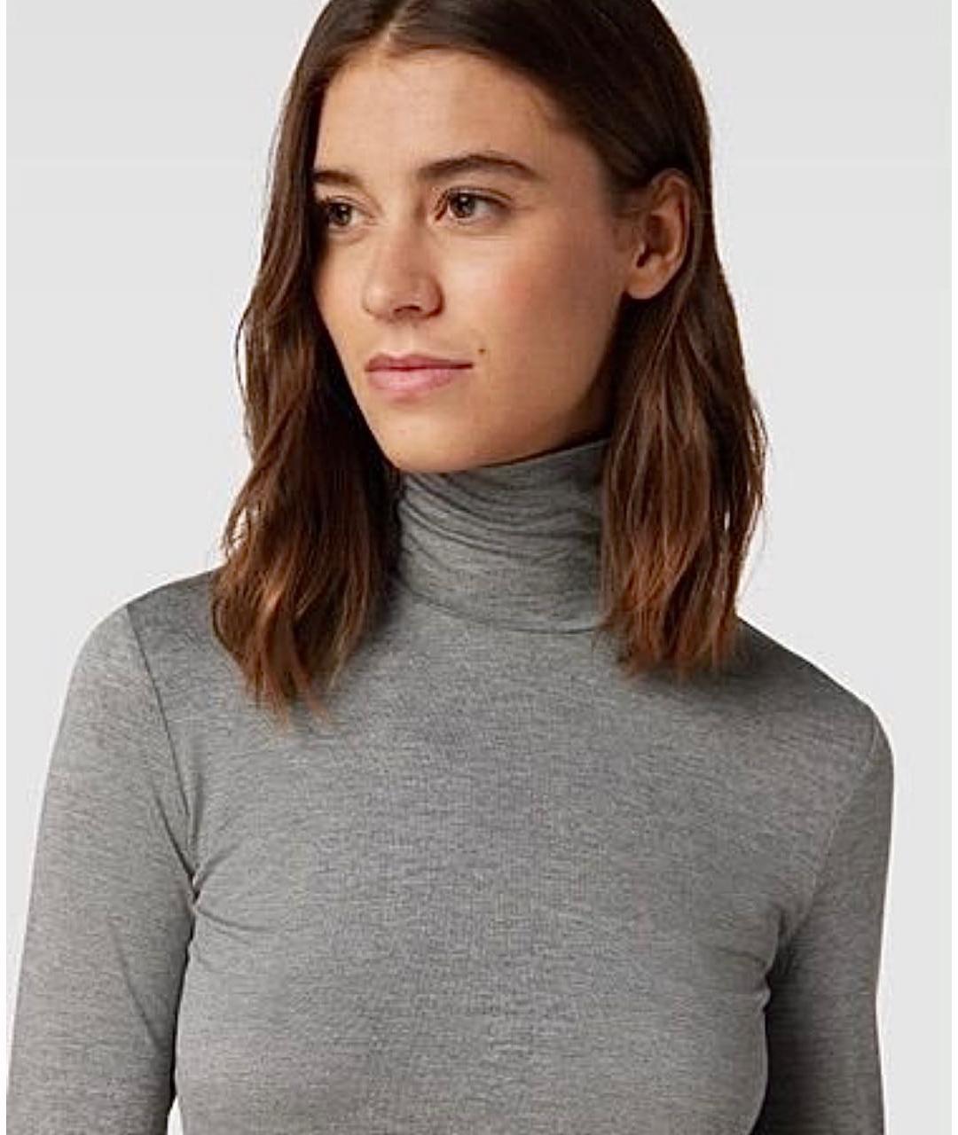 WEEKEND MAX MARA Серая вискозная водолазка, фото 6