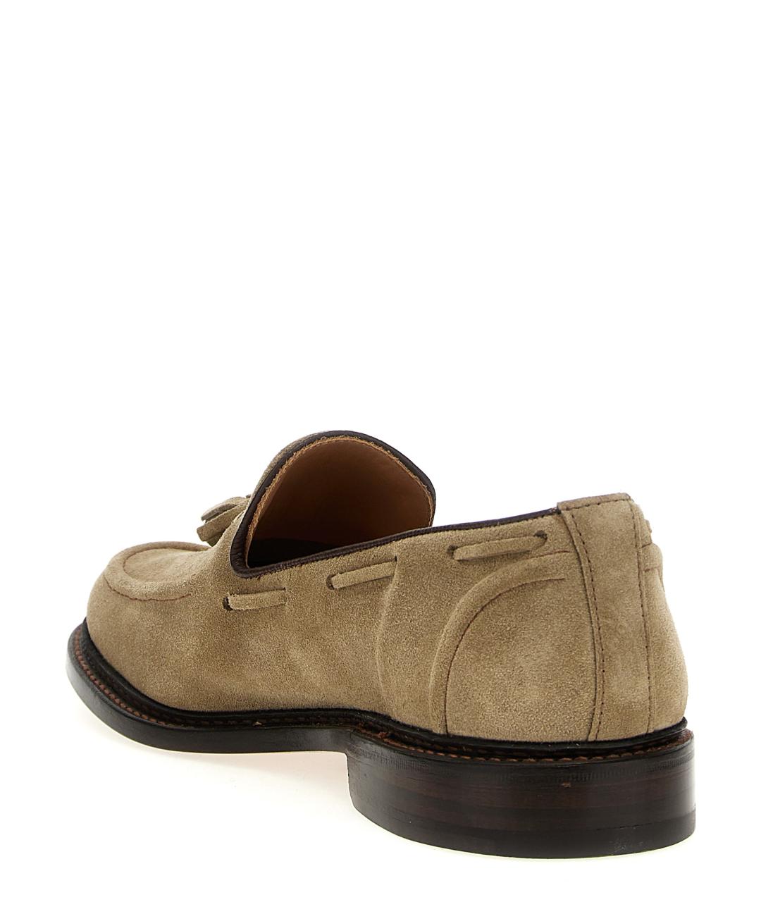 TRICKER'S Бежевые кожаные лоферы, фото 3