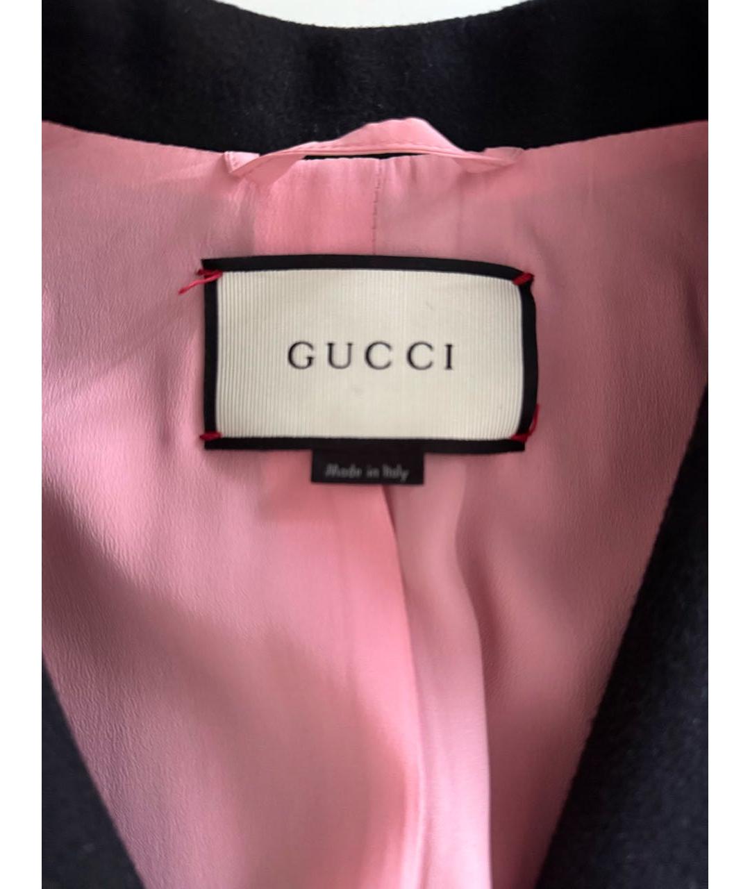 GUCCI Черное шерстяное пальто, фото 8