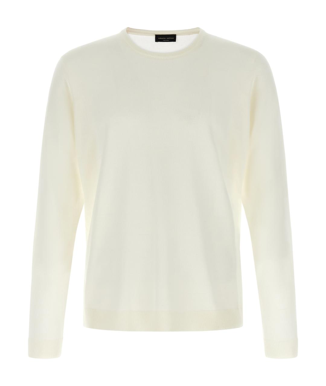 ROBERTO COLLINA Бежевый шерстяной джемпер / свитер, фото 1