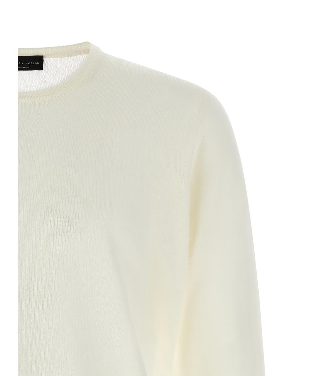 ROBERTO COLLINA Бежевый шерстяной джемпер / свитер, фото 3