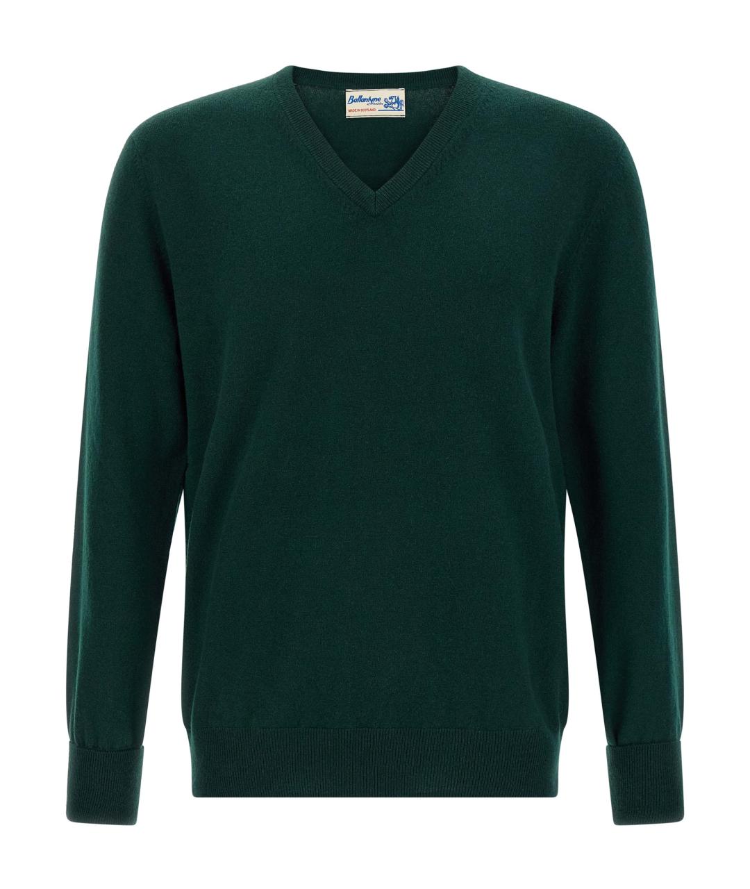 BALLANTYNE Зеленый кашемировый джемпер / свитер, фото 1