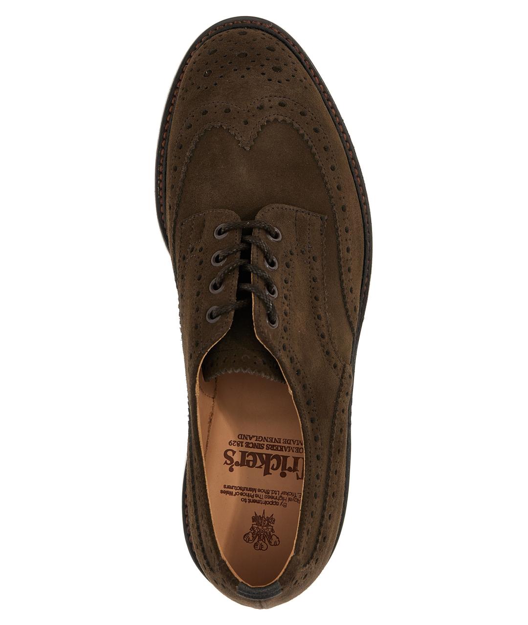 TRICKER'S Коричневые кожаные низкие ботинки, фото 4