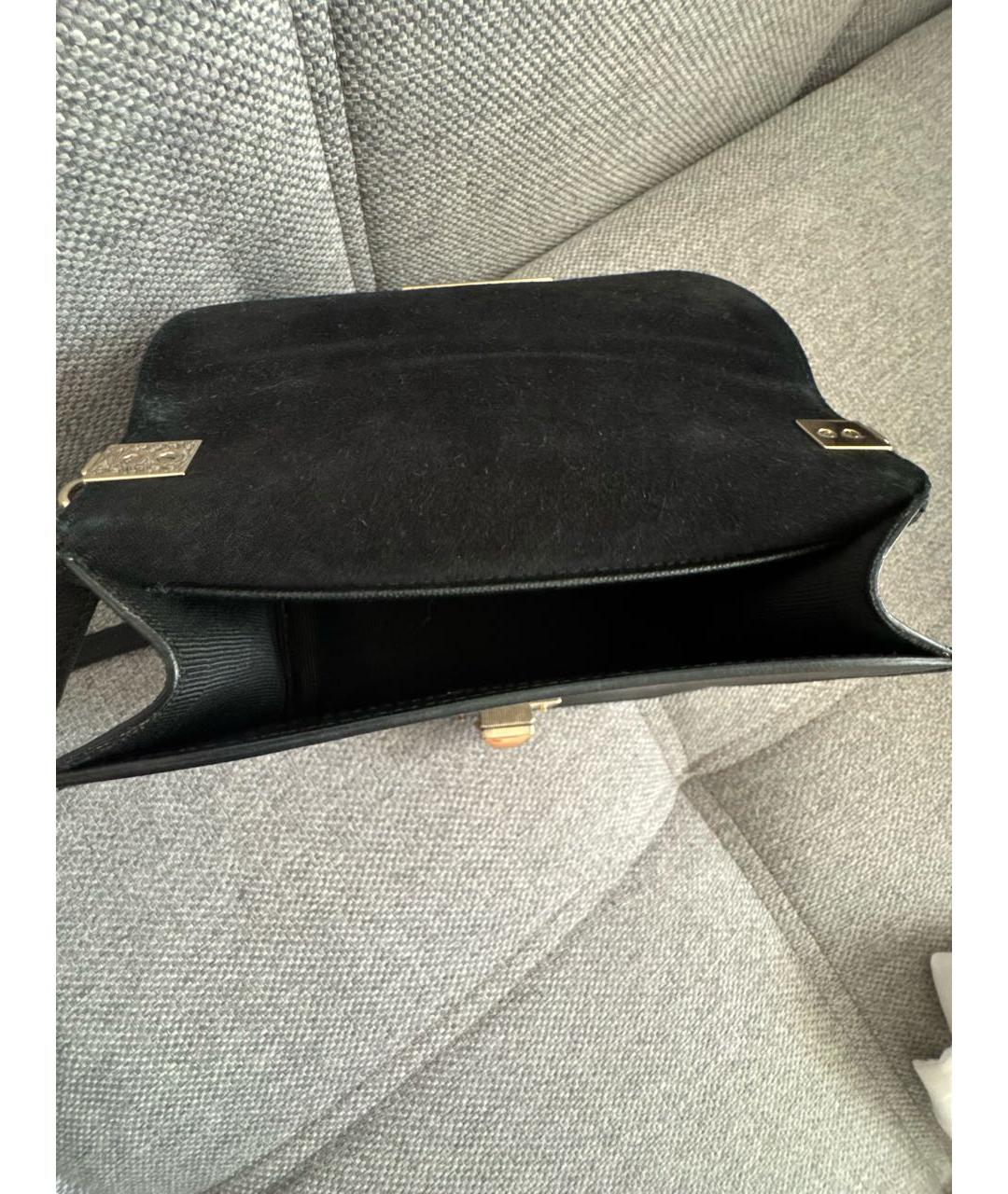 FURLA Черная кожаная сумка через плечо, фото 4