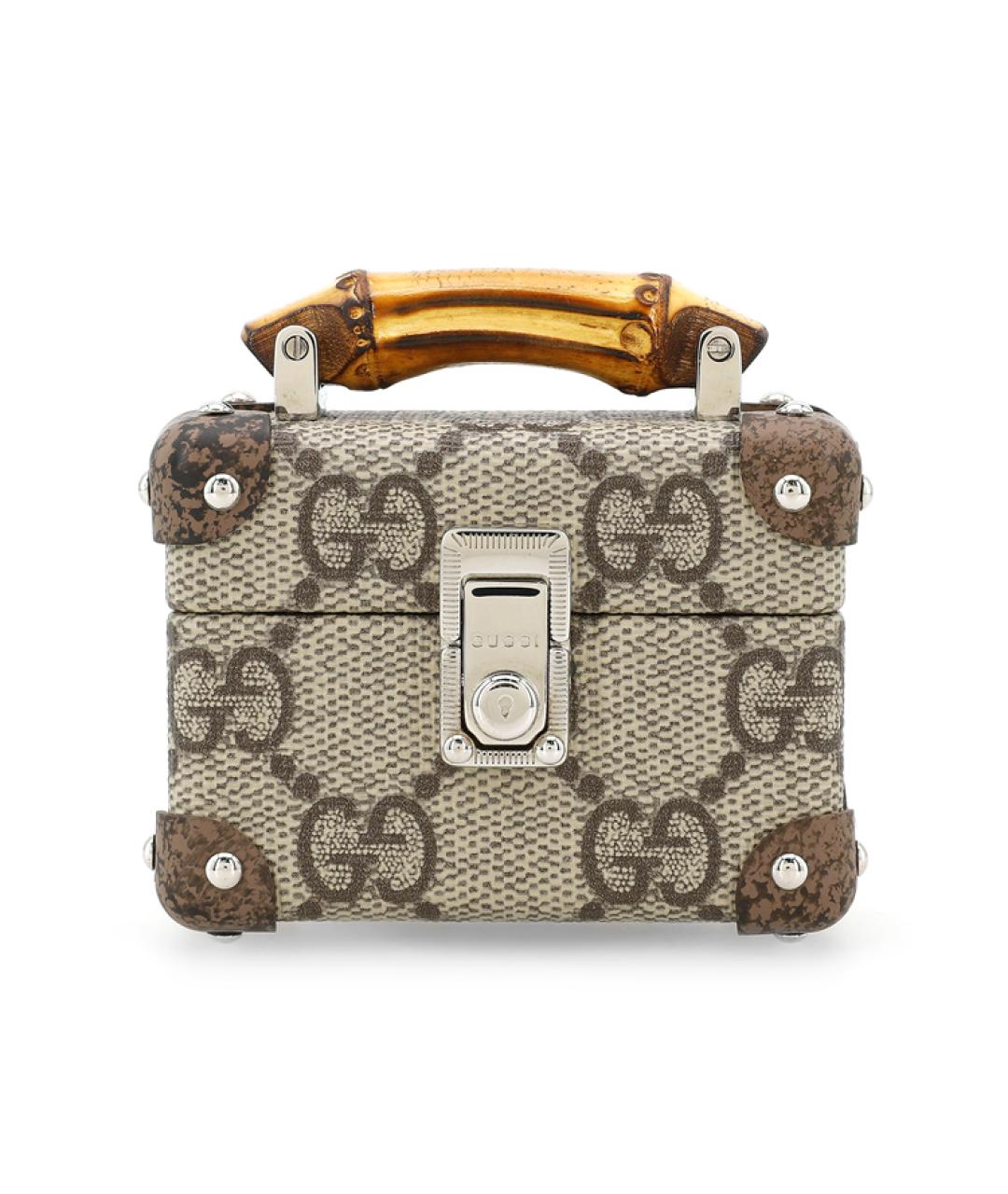 GUCCI Бежевая тканевая сумка через плечо, фото 3