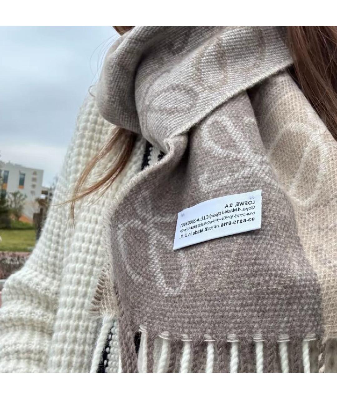 LOEWE Кашемировый шарф, фото 4