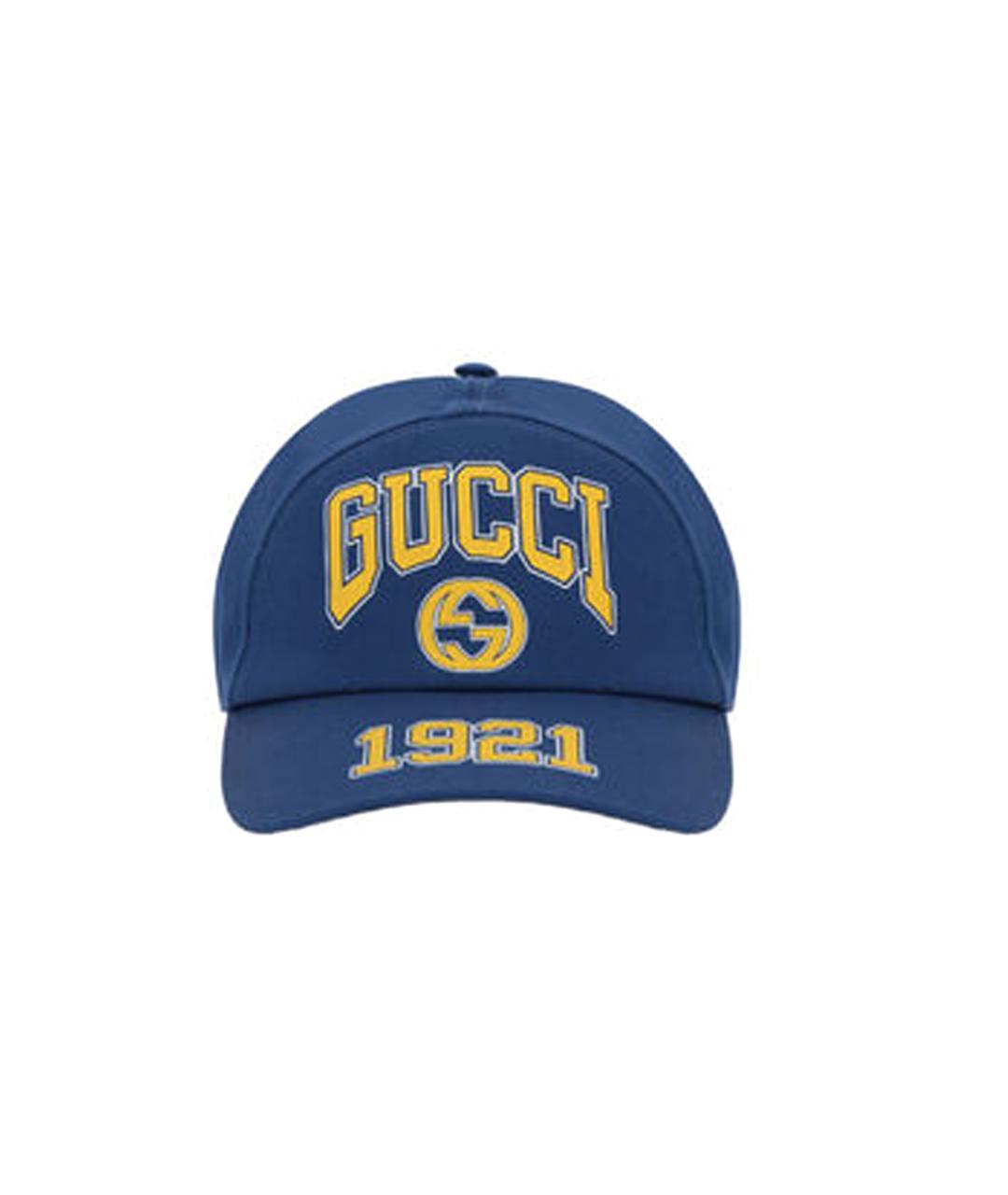 GUCCI Синяя хлопковая кепка/бейсболка, фото 2
