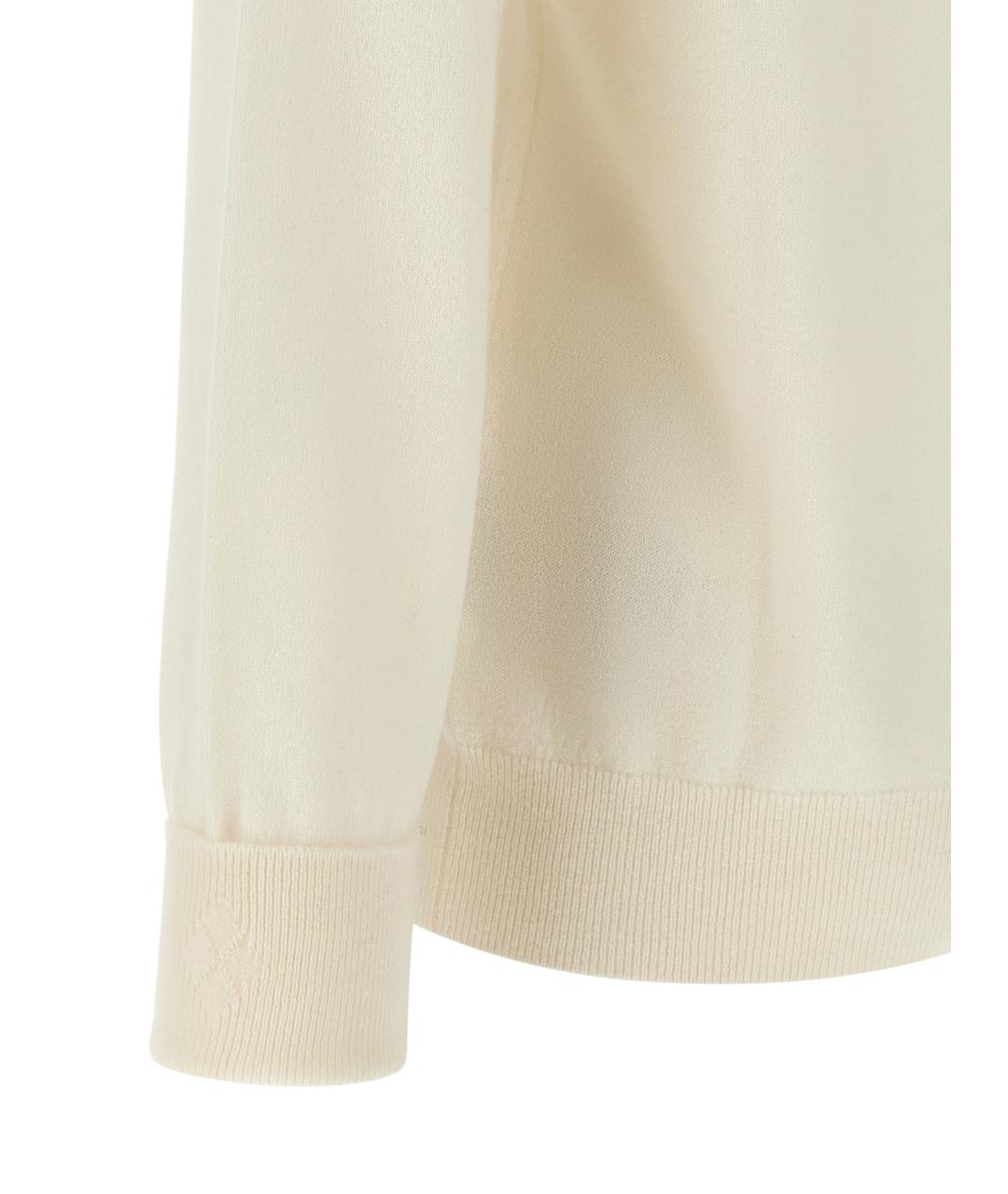 BALLANTYNE Белый кашемировый джемпер / свитер, фото 4