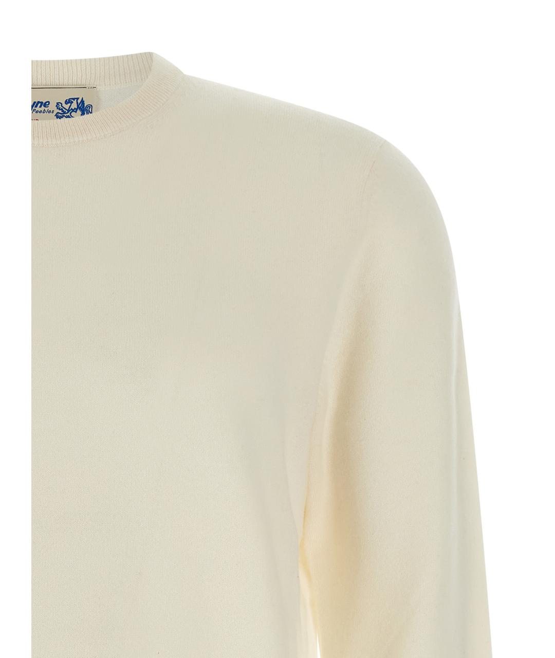 BALLANTYNE Белый кашемировый джемпер / свитер, фото 3